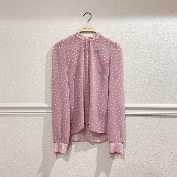 Reformation sheer polka dot blouse - Picture 3 of 5